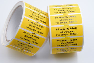 PET Film Security Seal Total Transfer Tamper Evident Label Material